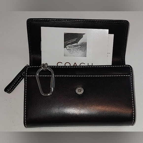 Coach Black Leather Small Multi-Functional Wallet 4768BF NWT - Picture 4 of 8